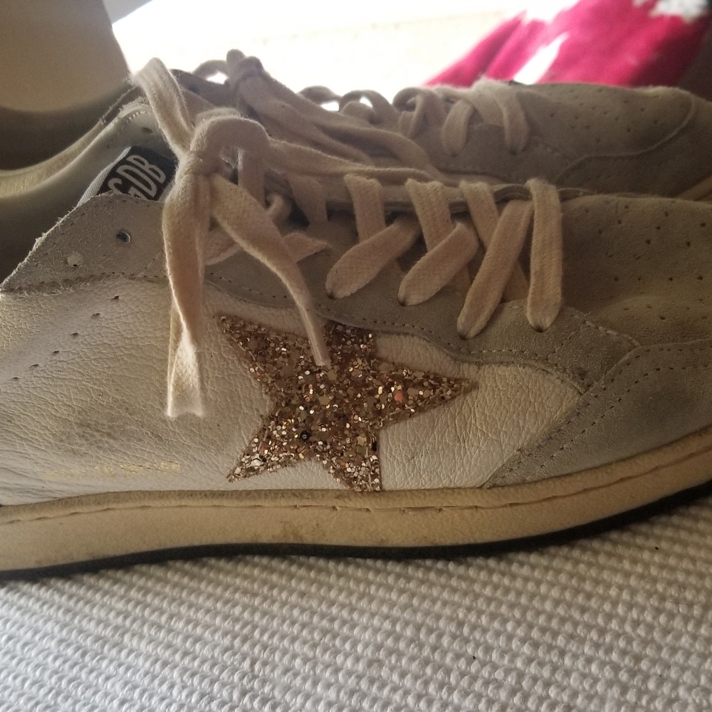 Golden Goose Women's Cream and Gold Star Sneakers EURO 41= US 10.5 - Picture 2 of 12